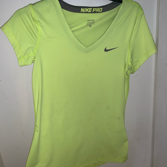 highlighter yellow nike shirt